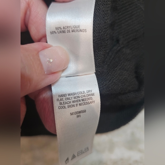 Cabela’s XL Merino Wool Blend V-Neck Sweater Dark Gray Pullover Outfitter Series - Picture 7 of 11